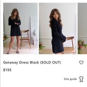 Djerf Avenue Matilda Djerf Getaway Dress Black S